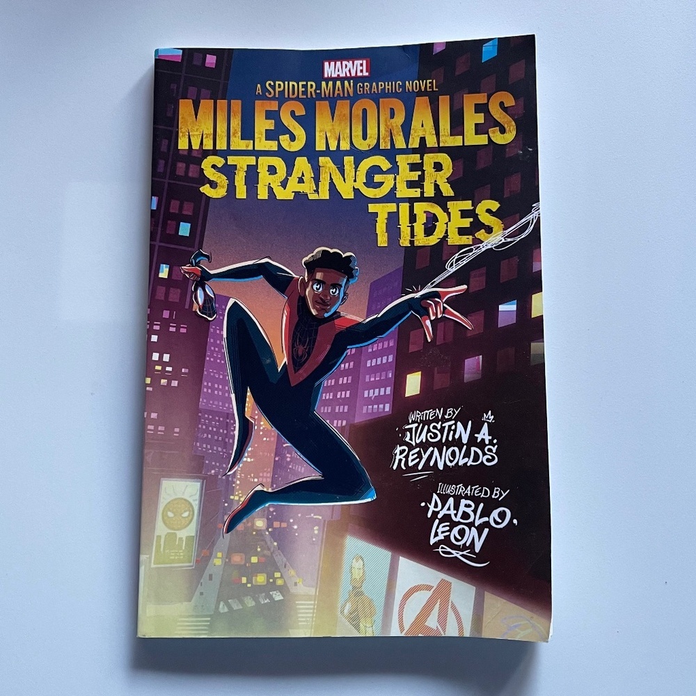 Marvel Miles Morales Graphic Novel — Black, Red & Yellow Cover
